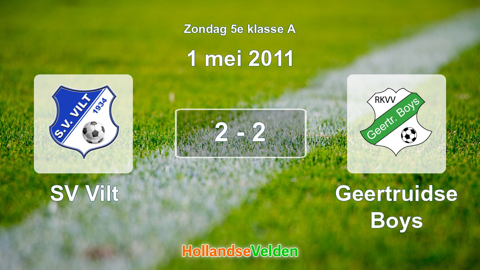 Gespeelde wedstrijd: SV Vilt - Geertruidse Boys 2 - 2 (1 mei 2011)
