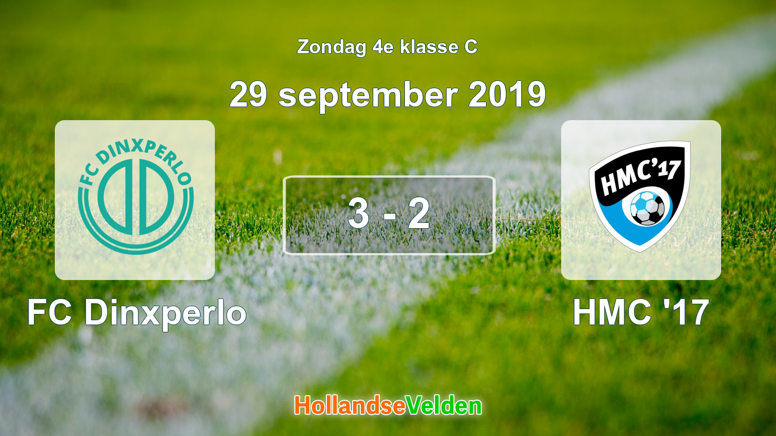 Gespeelde wedstrijd: FC Dinxperlo - HMC '17 3 - 2 (29 september 2019)
