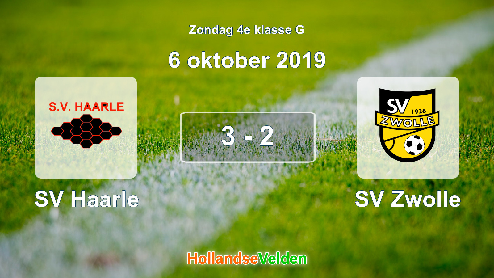Gespeelde wedstrijd: SV Haarle - SV Zwolle 3 - 2 (6 oktober 2019)