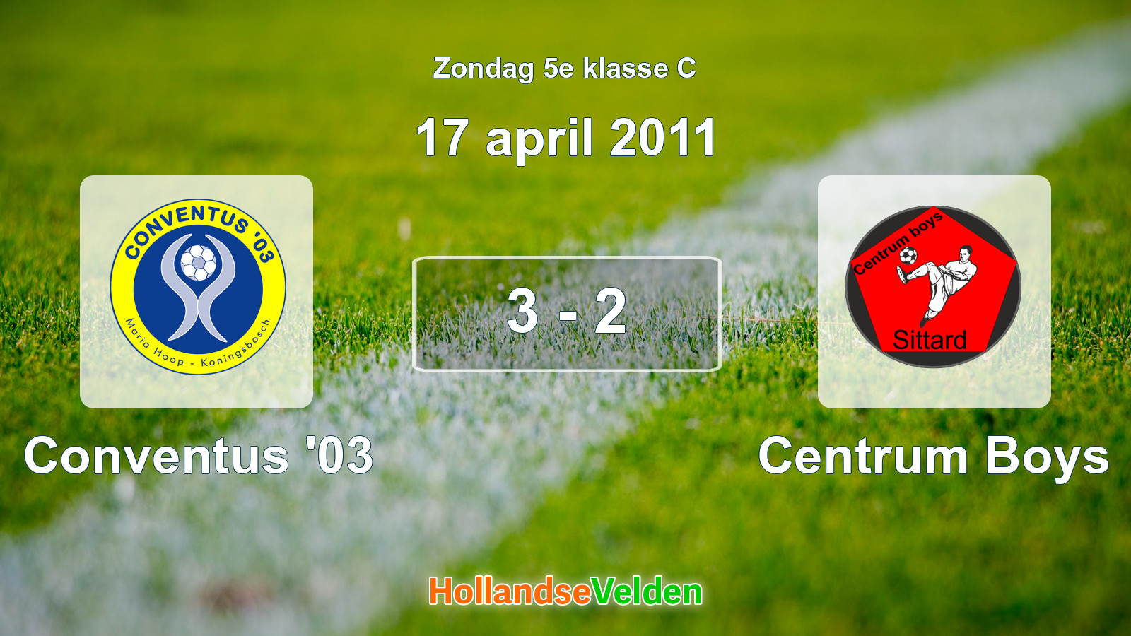Gespeelde wedstrijd: Conventus '03 - Centrum Boys 3 - 2 (17 april 2011)