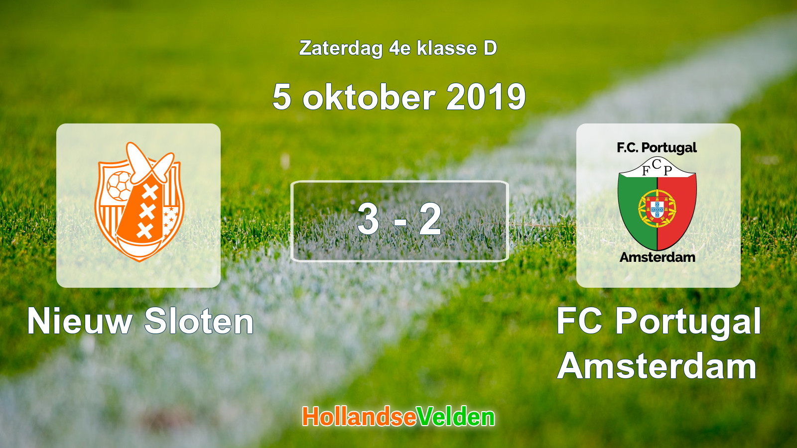 Gespeelde wedstrijd: Nieuw Sloten - FC Portugal Amsterdam 3 - 2 (5 oktober 2019)