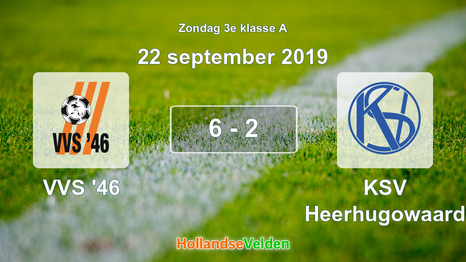 Gespeelde wedstrijd: VVS '46 - KSV Heerhugowaard 6 - 2 (22 september 2019)