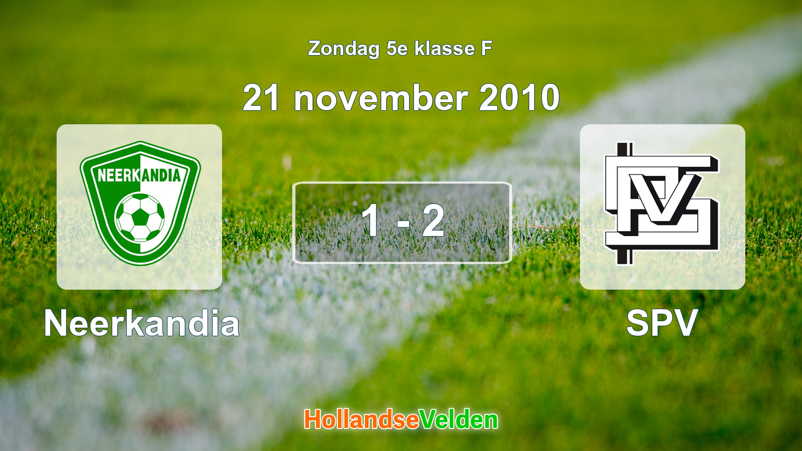 Gespeelde wedstrijd: Neerkandia - SPV 1 - 2 (21 november 2010)