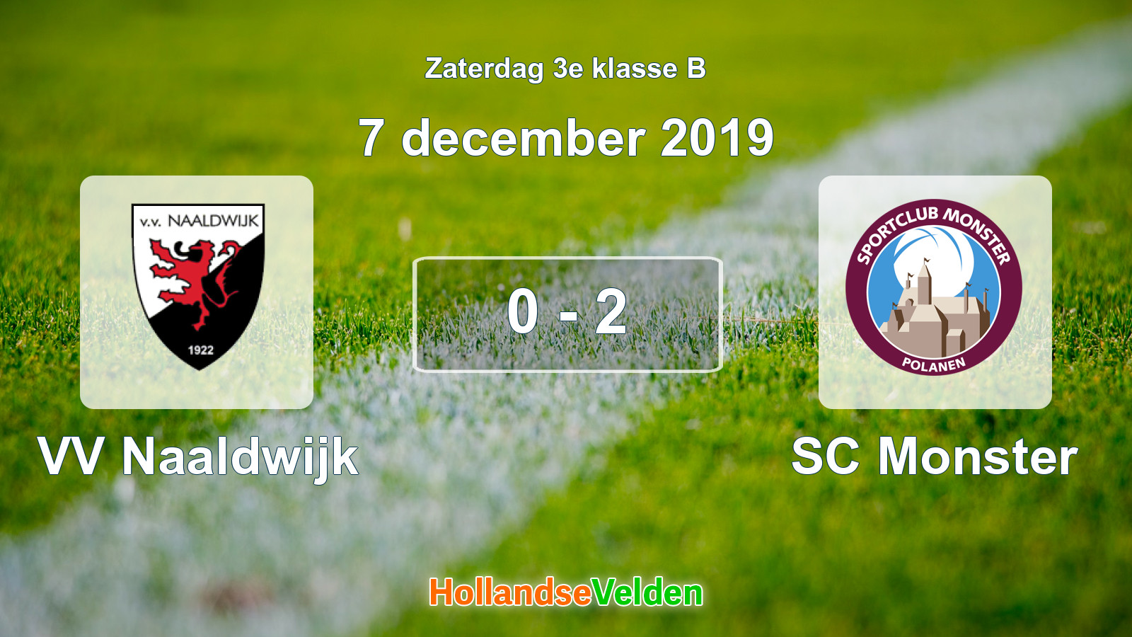 Gespeelde wedstrijd: VV Naaldwijk - SC Monster 0 - 2 (7 december 2019)