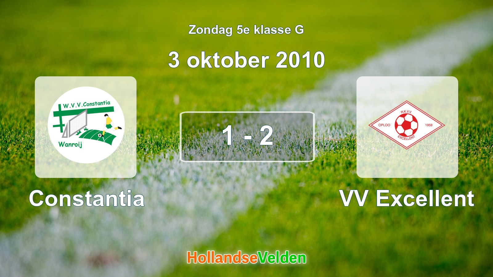 Gespeelde wedstrijd: Constantia - VV Excellent 1 - 2 (3 oktober 2010)