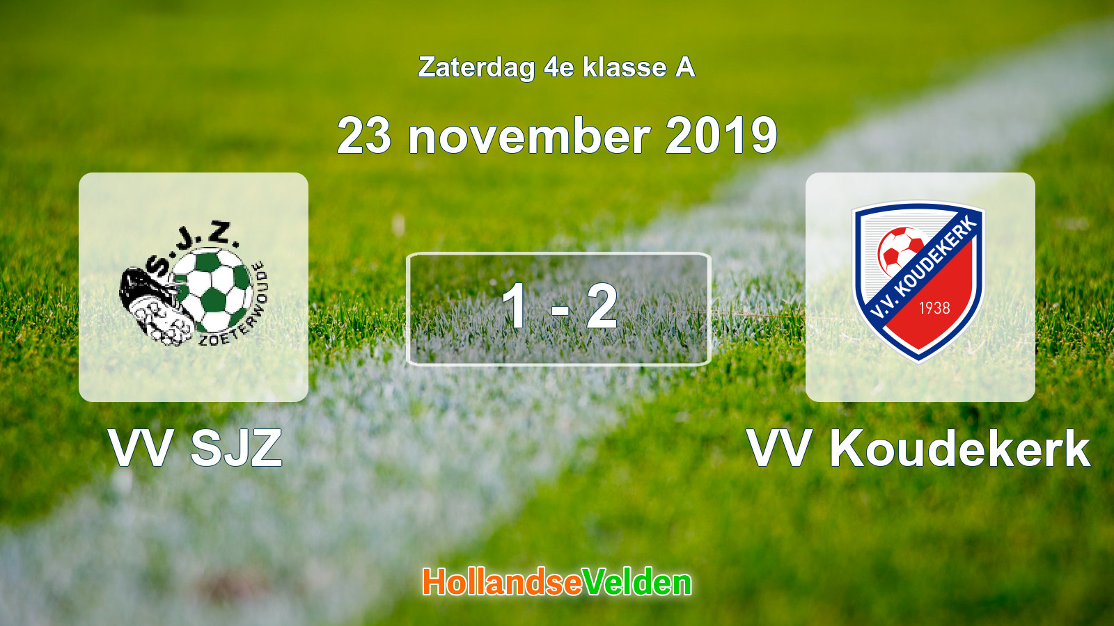 Gespeelde wedstrijd: VV SJZ - VV Koudekerk 1 - 2 (23 november 2019)