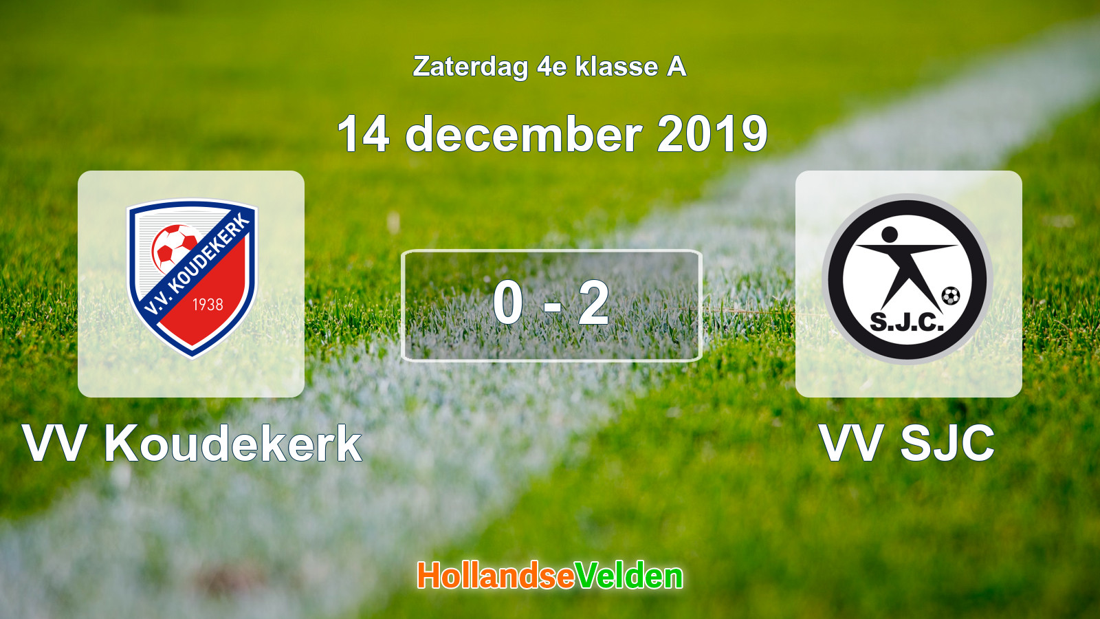 Gespeelde wedstrijd: VV Koudekerk - VV SJC 0 - 2 (14 december 2019)
