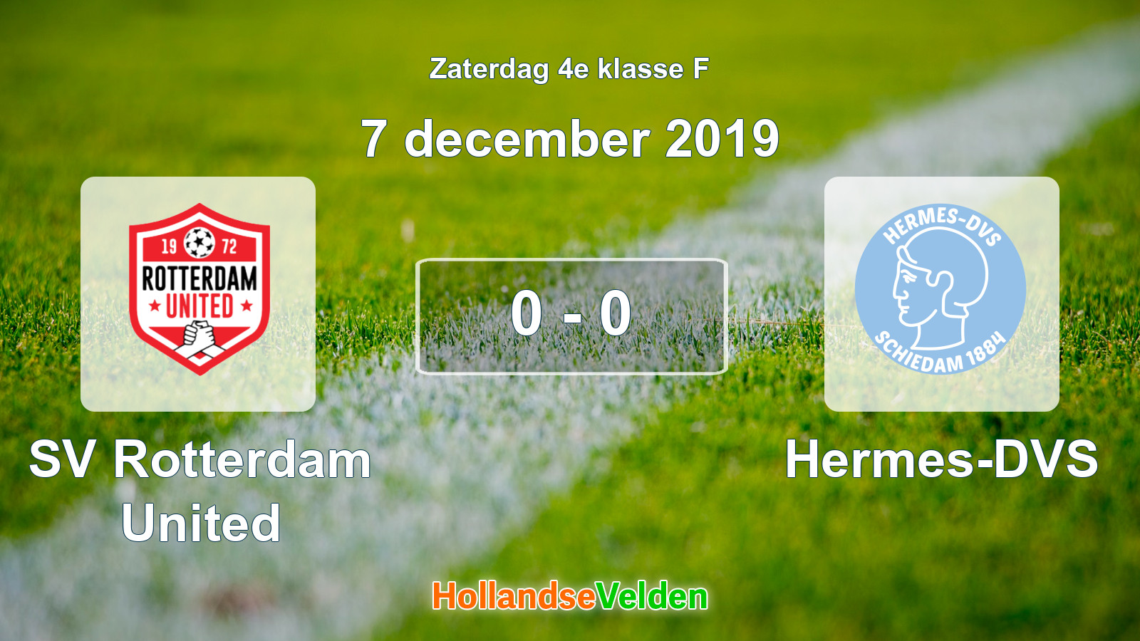 Gespeelde wedstrijd: SV Rotterdam United - Hermes-DVS 0 - 0 (7 december 2019)