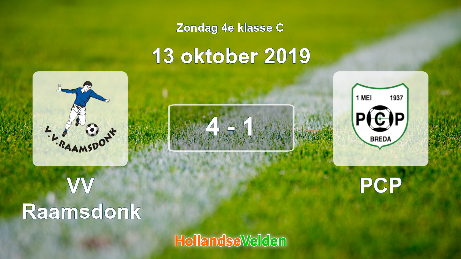 Gespeelde wedstrijd: VV Raamsdonk - PCP 4 - 1 (13 oktober 2019)