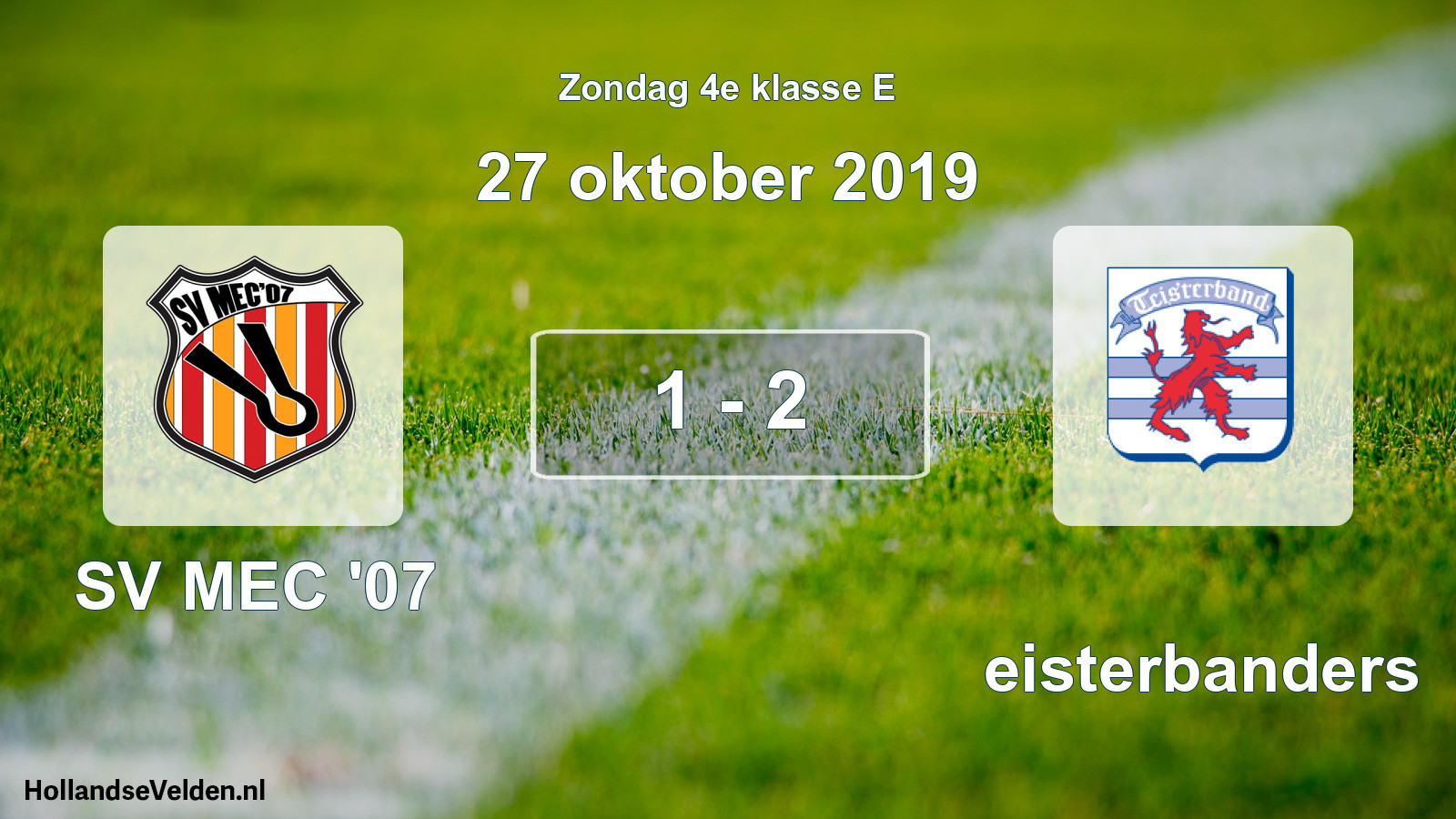 Gespeelde wedstrijd: SV MEC '07 - Teisterbanders 1 - 2 (27 oktober 2019)