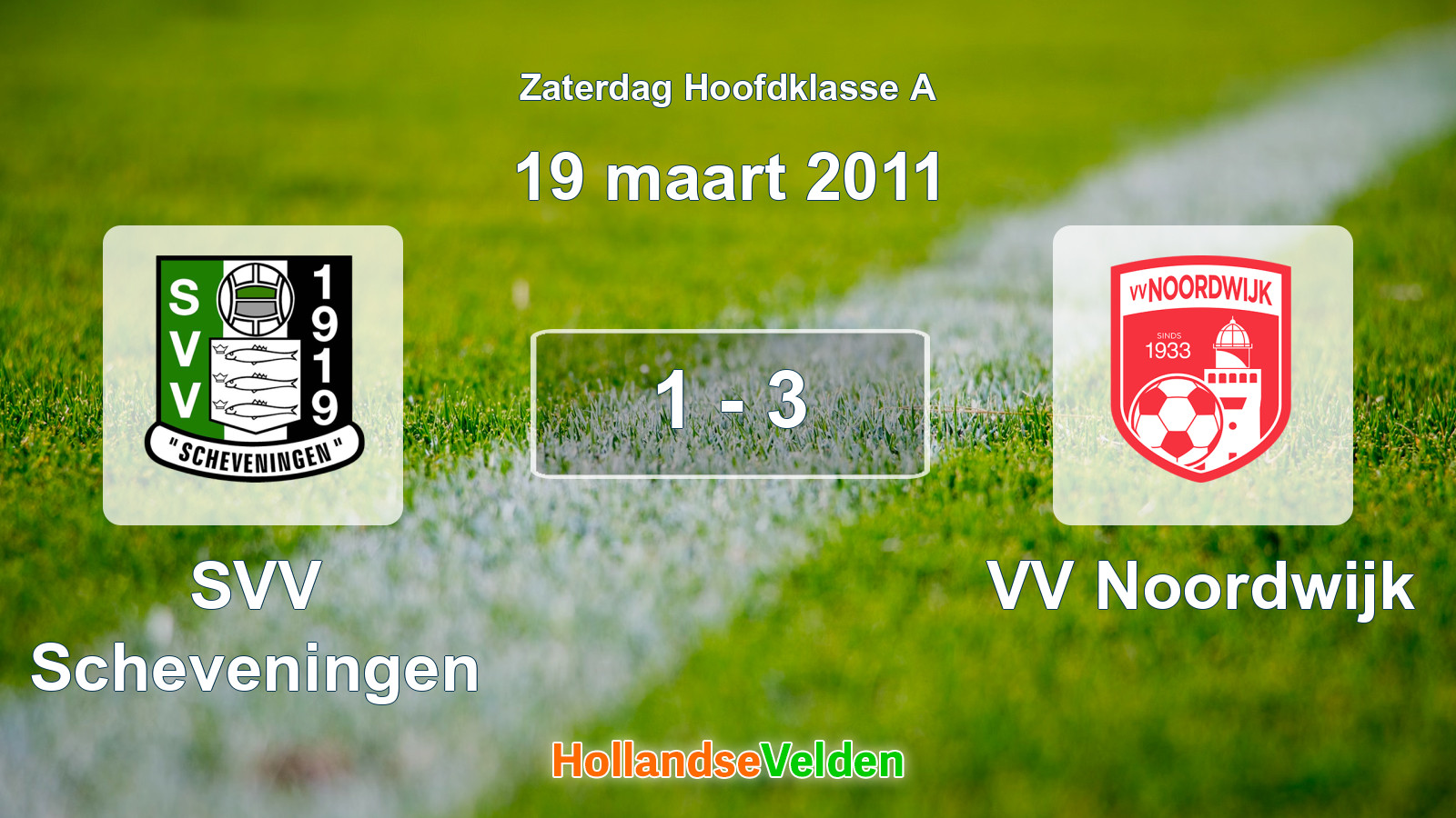 Gespeelde wedstrijd: SVV Scheveningen - VV Noordwijk 1 - 3 (19 maart 2011)