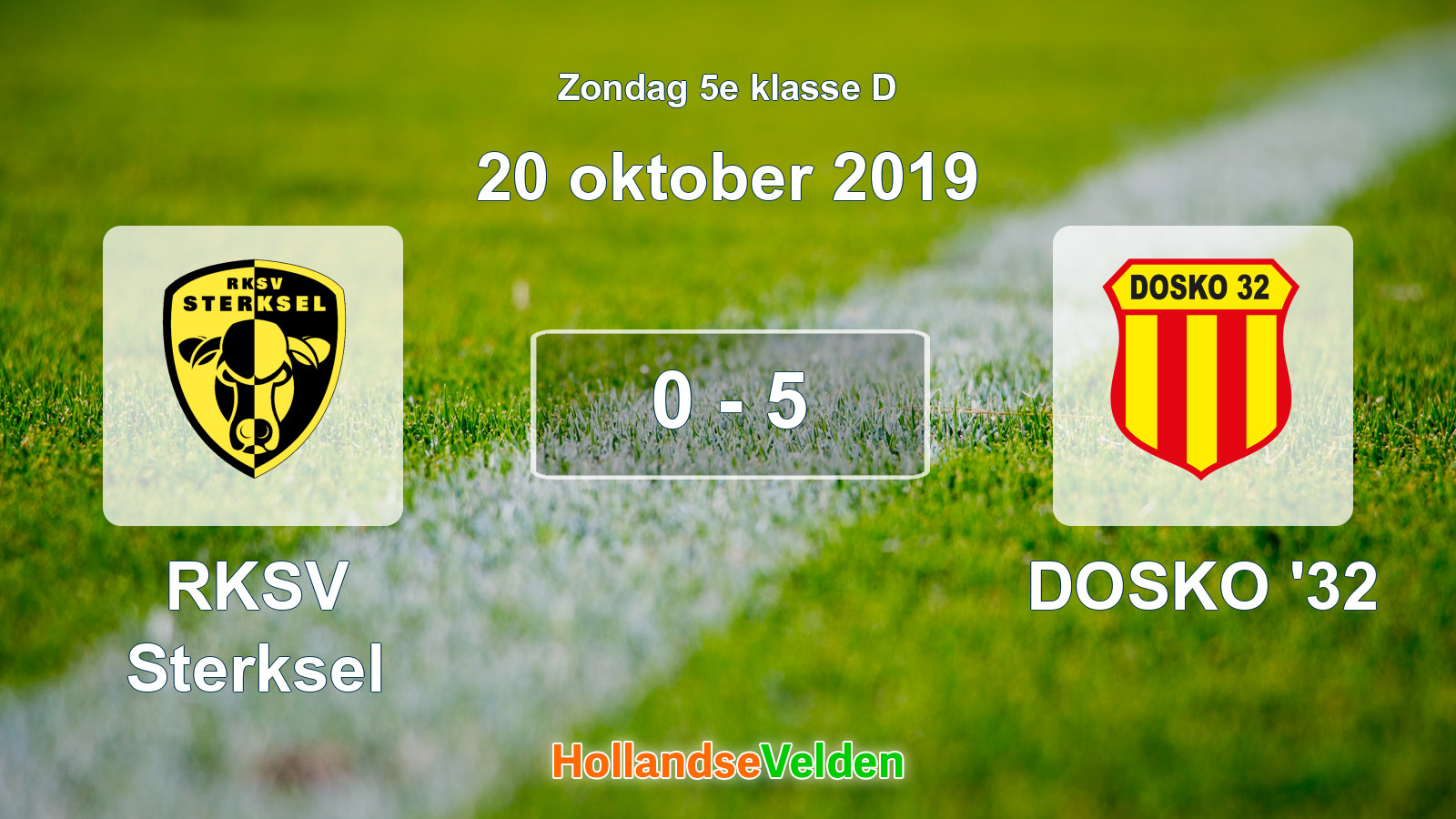 Gespeelde wedstrijd: RKSV Sterksel - DOSKO '32 0 - 5 (20 oktober 2019)
