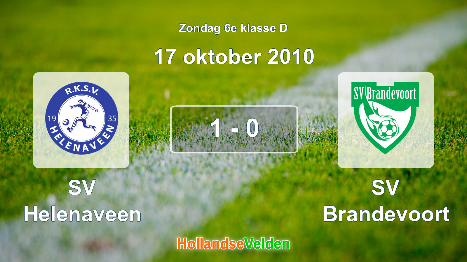 Gespeelde wedstrijd: SV Helenaveen - SV Brandevoort 1 - 0 (17 oktober 2010)