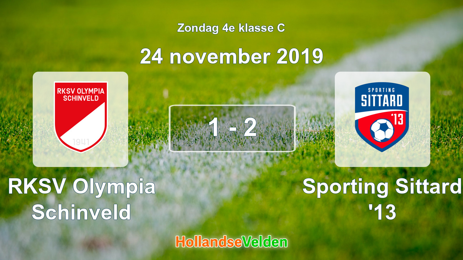 Gespeelde wedstrijd: RKSV Olympia Schinveld - Sporting Sittard '13 1 - 2 (24 november 2019)