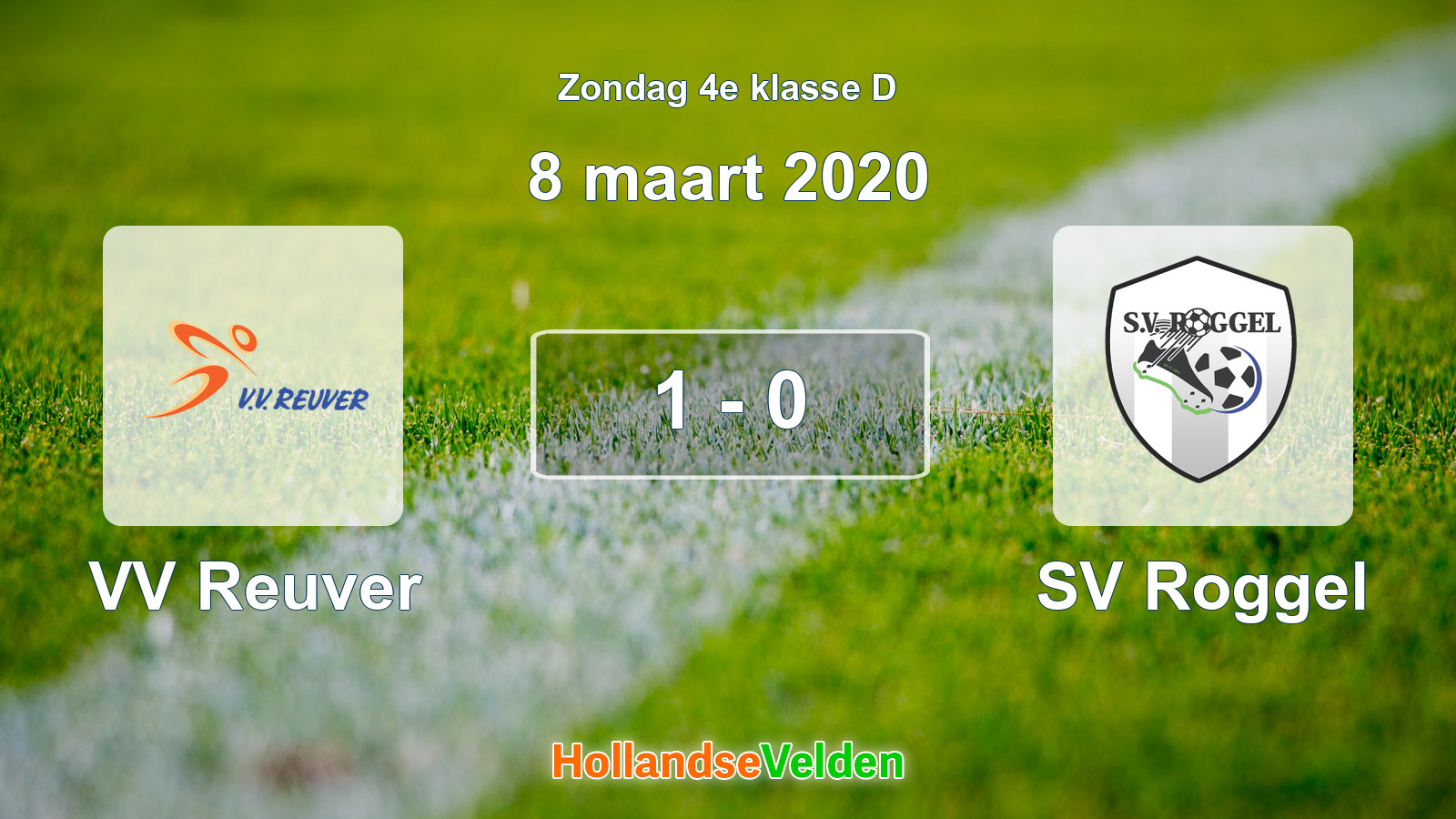 Gespeelde wedstrijd: VV Reuver - SV Roggel 1 - 0 (8 maart 2020)