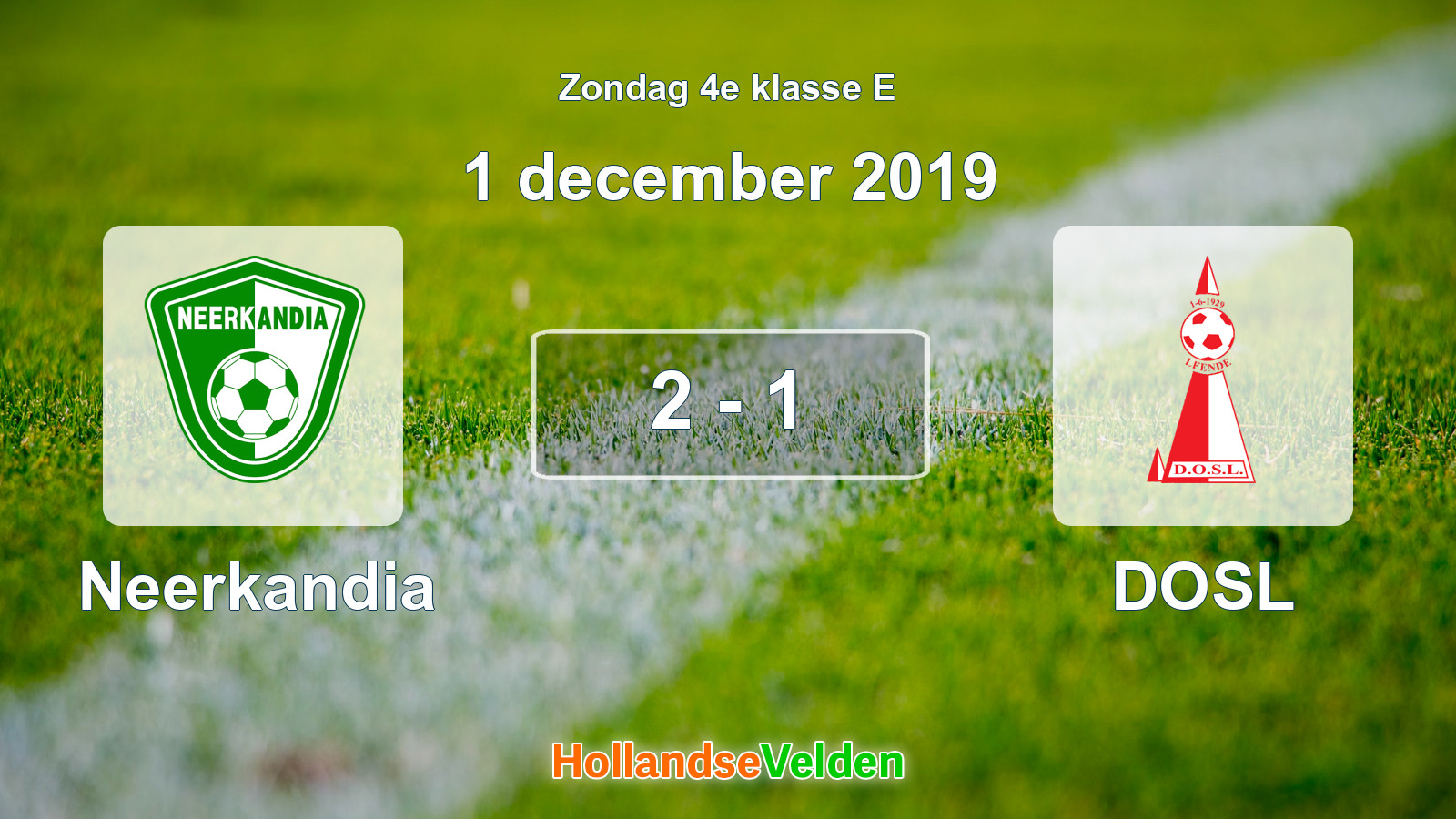 Gespeelde wedstrijd: Neerkandia - DOSL 2 - 1 (1 december 2019)