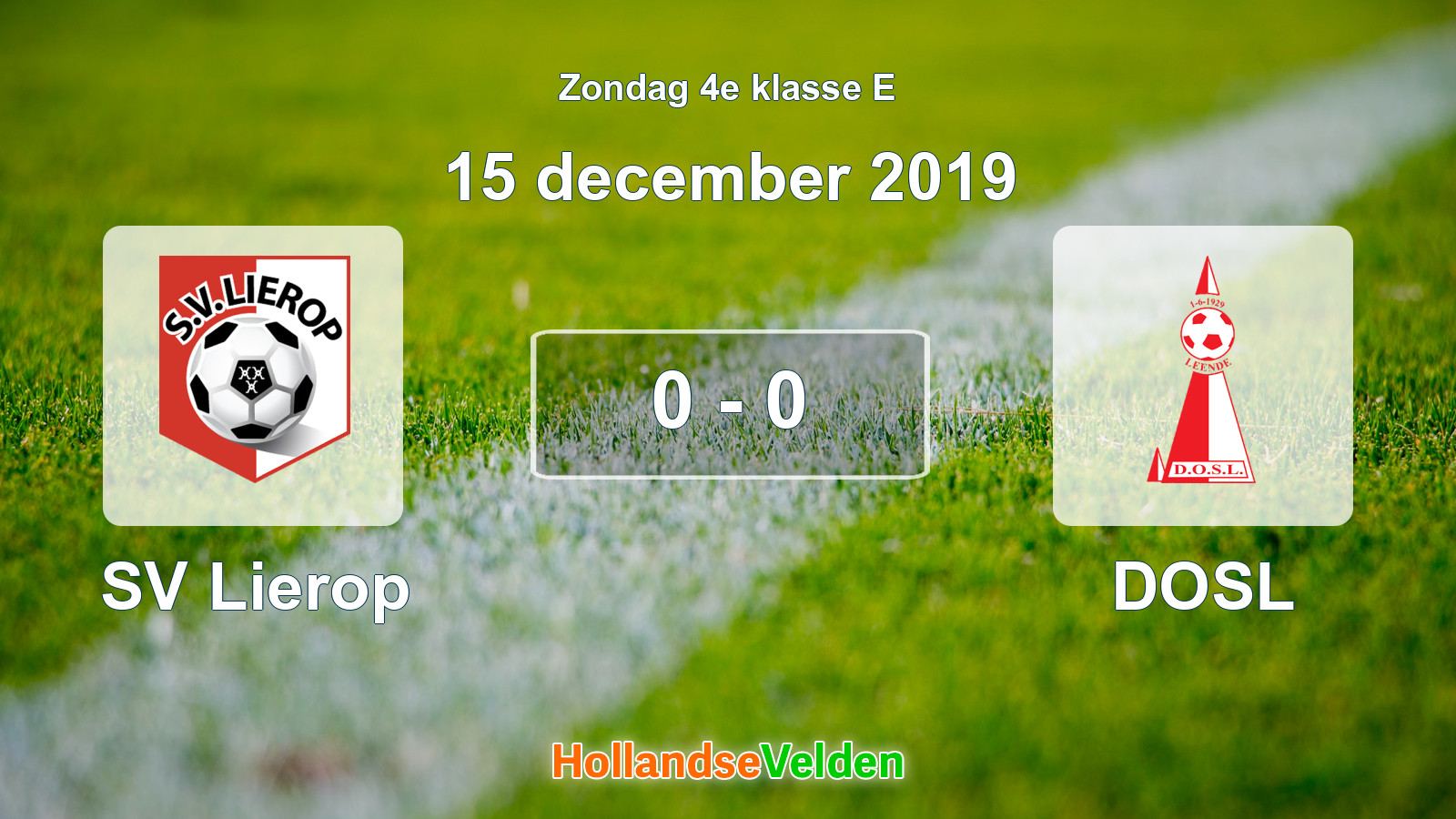 Gespeelde wedstrijd: SV Lierop - DOSL 0 - 0 (15 december 2019)