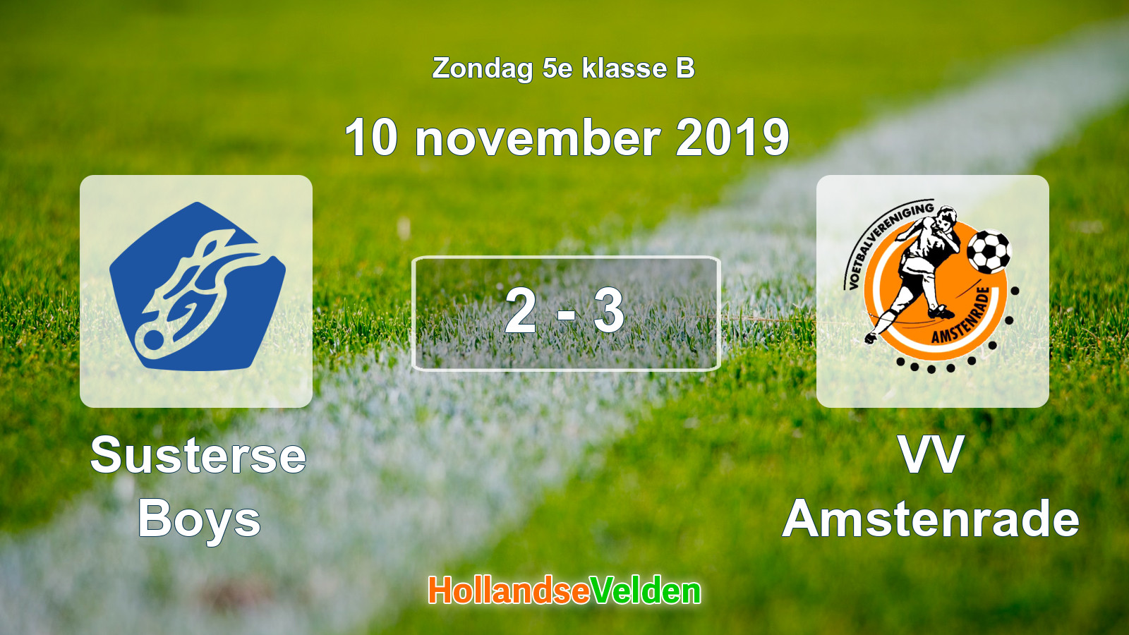 Gespeelde wedstrijd: Susterse Boys - VV Amstenrade 2 - 3 (10 november 2019)