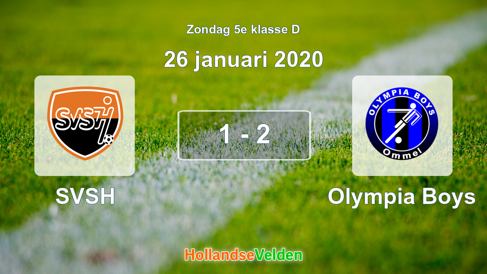 Gespeelde wedstrijd: SVSH - Olympia Boys 1 - 2 (26 januari 2020)