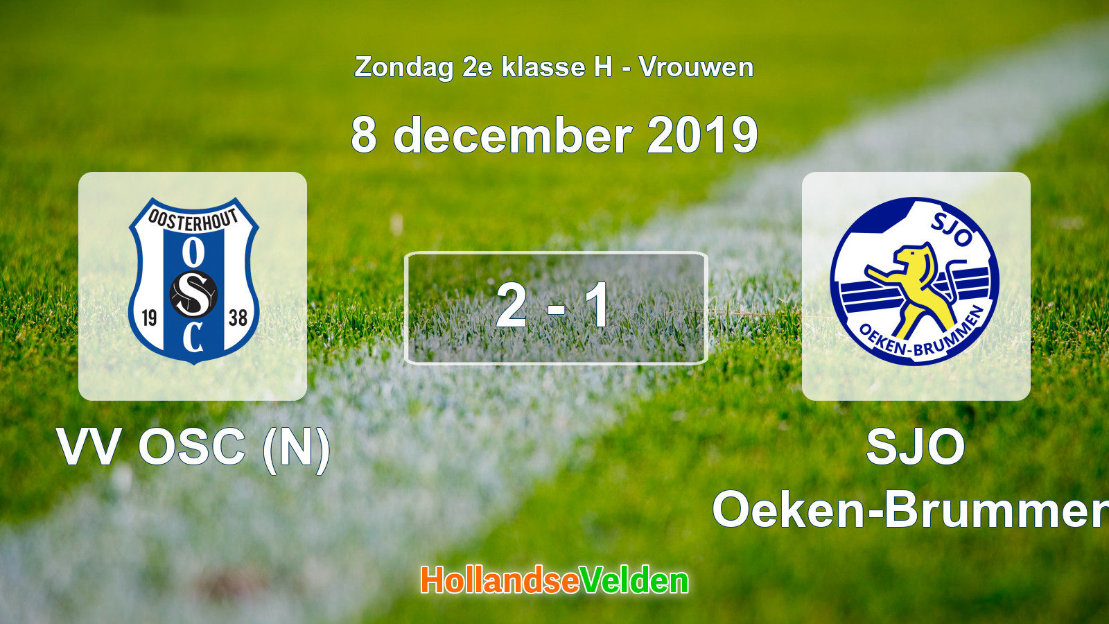 Gespeelde wedstrijd: VV OSC (N) - SJO Oeken-Brummen 2 - 1 (8 december 2019)