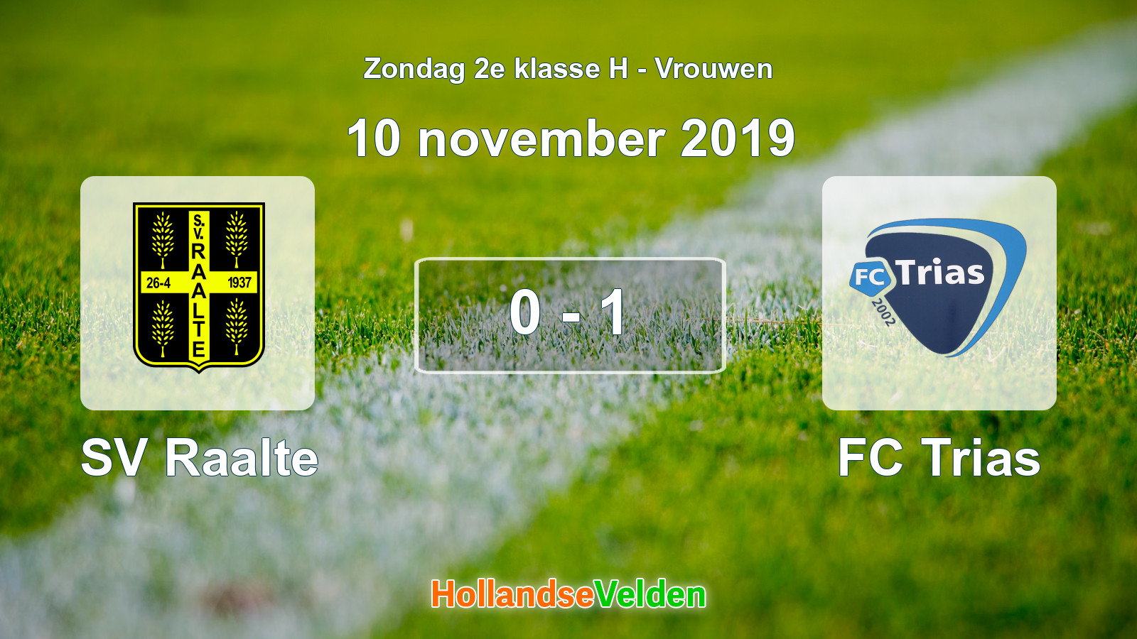 Gespeelde wedstrijd: SV Raalte - FC Trias 0 - 1 (10 november 2019)