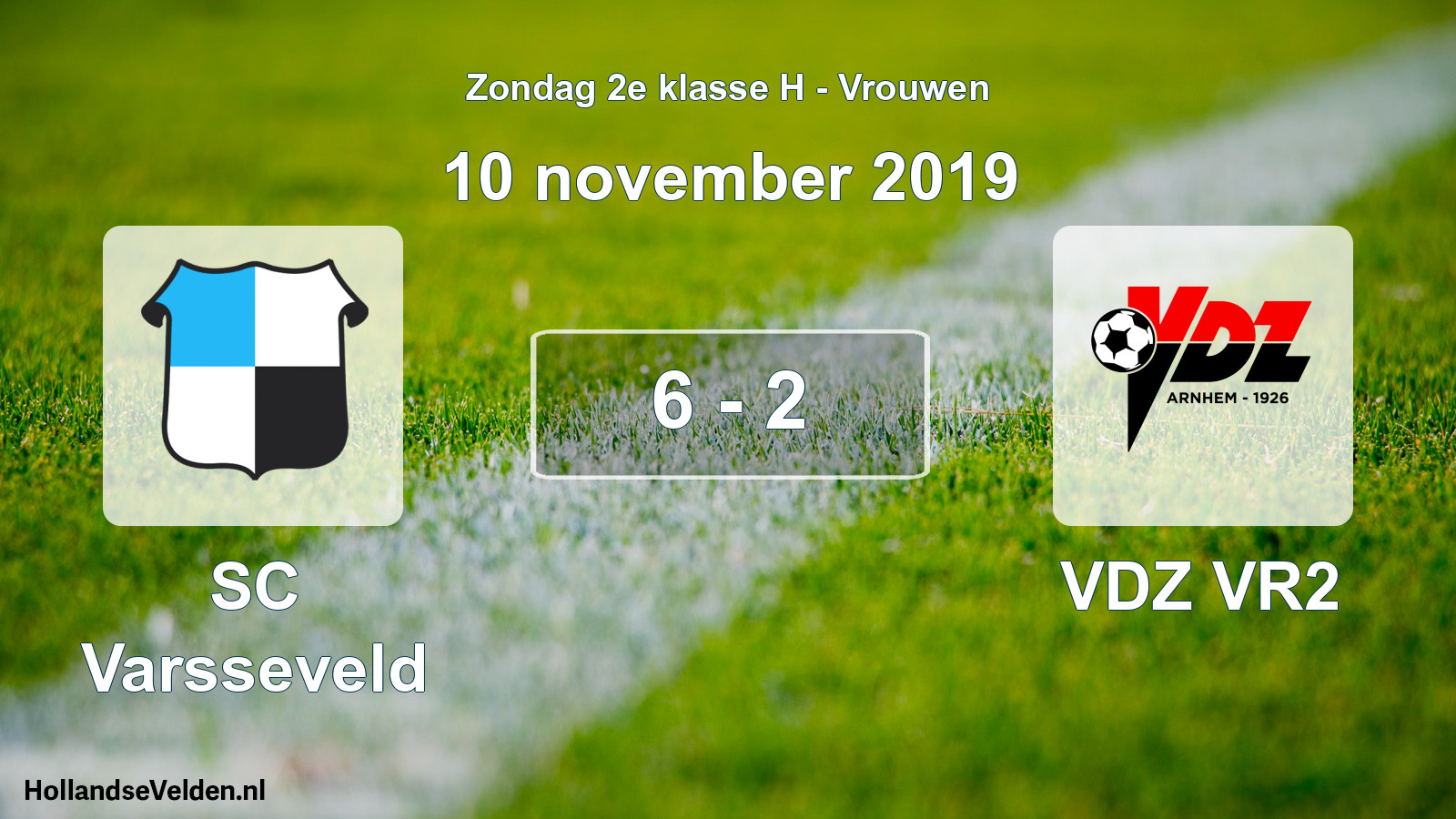Gespeelde wedstrijd: SC Varsseveld - VDZ VR2 6 - 2 (10 november 2019)