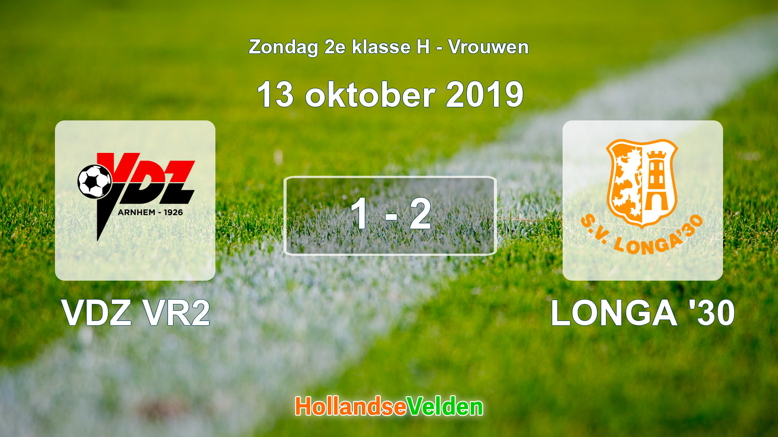 Gespeelde wedstrijd: VDZ VR2 - LONGA '30 1 - 2 (13 oktober 2019)