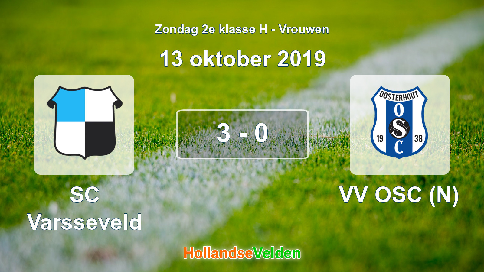 Gespeelde wedstrijd: SC Varsseveld - VV OSC (N) 3 - 0 (13 oktober 2019)