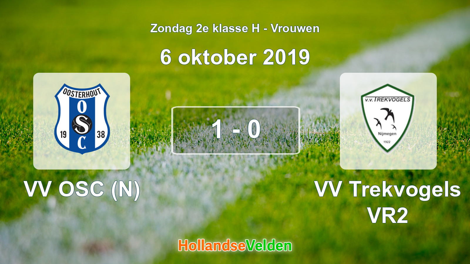 Gespeelde wedstrijd: VV OSC (N) - VV Trekvogels VR2 1 - 0 (6 oktober 2019)