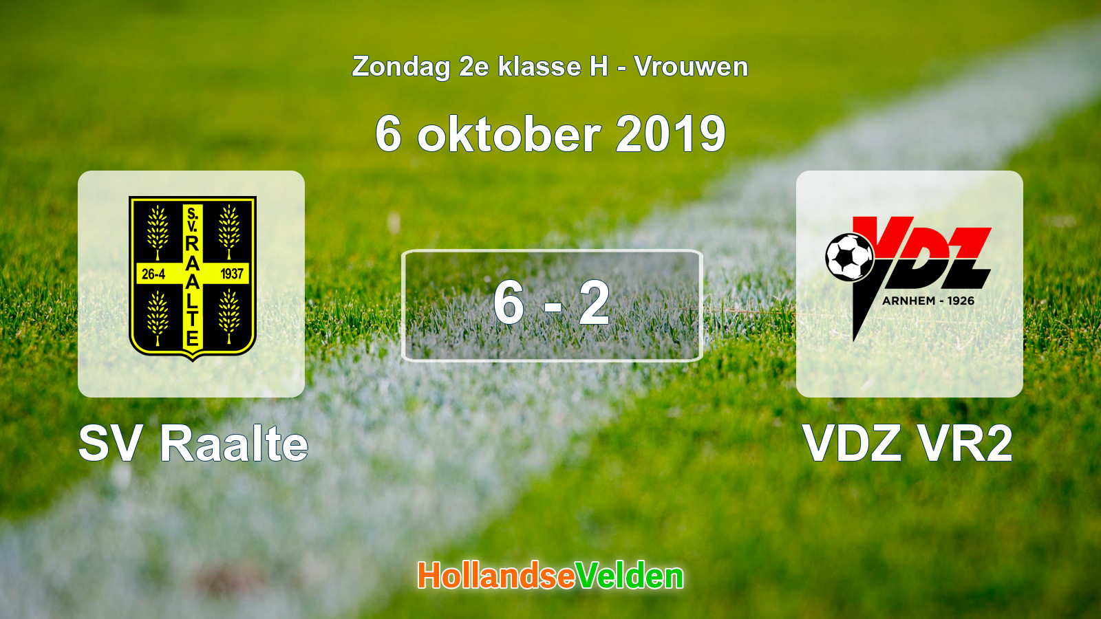 Gespeelde wedstrijd: SV Raalte - VDZ VR2 6 - 2 (6 oktober 2019)