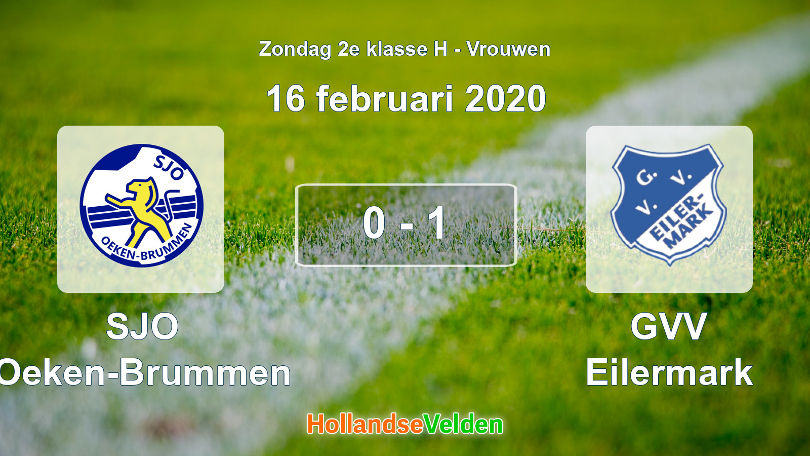 Gespeelde wedstrijd: SJO Oeken-Brummen - GVV Eilermark 0 - 1 (16 februari 2020)