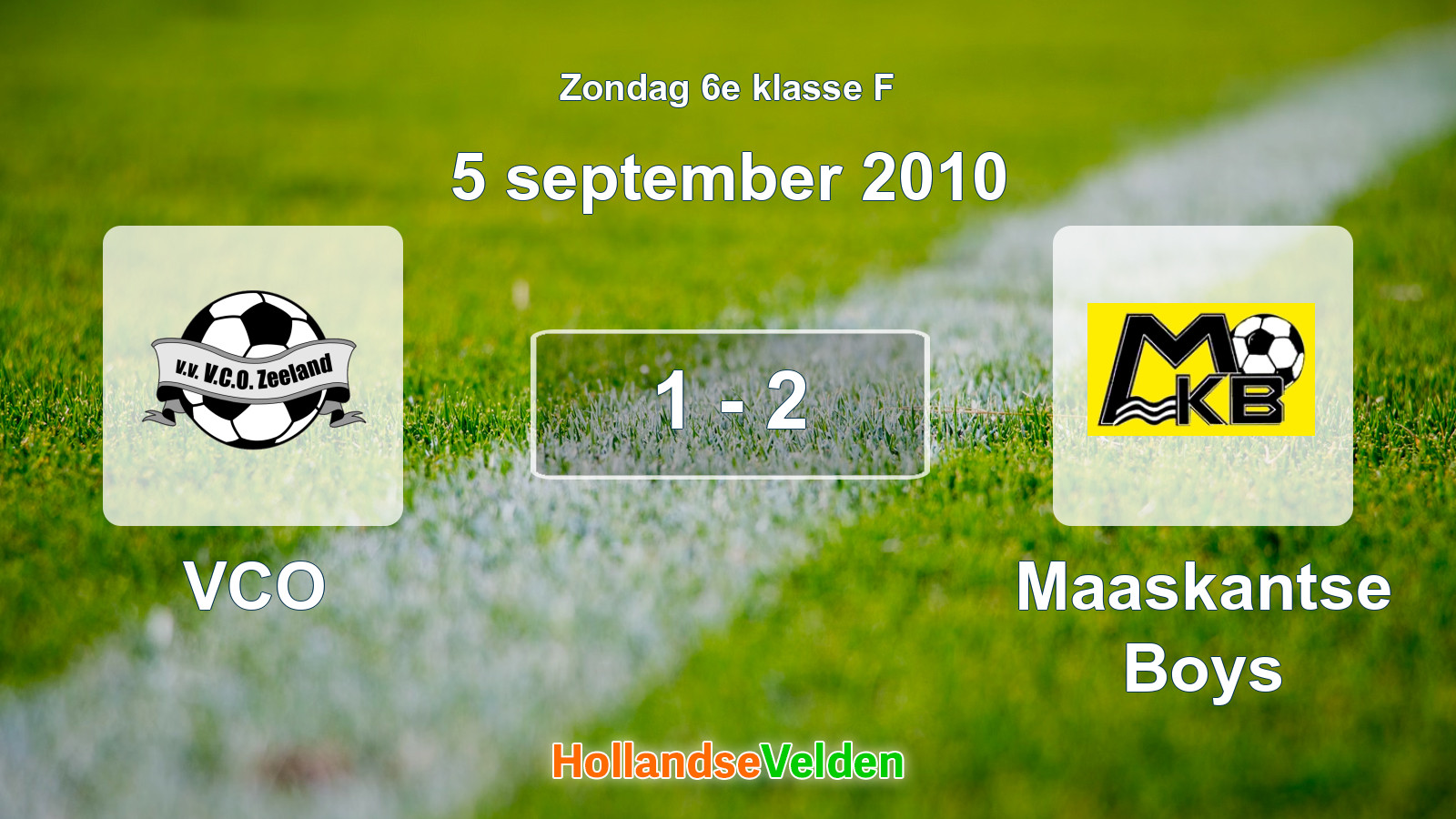 Gespeelde wedstrijd: VCO - Maaskantse Boys 1 - 2 (5 september 2010)