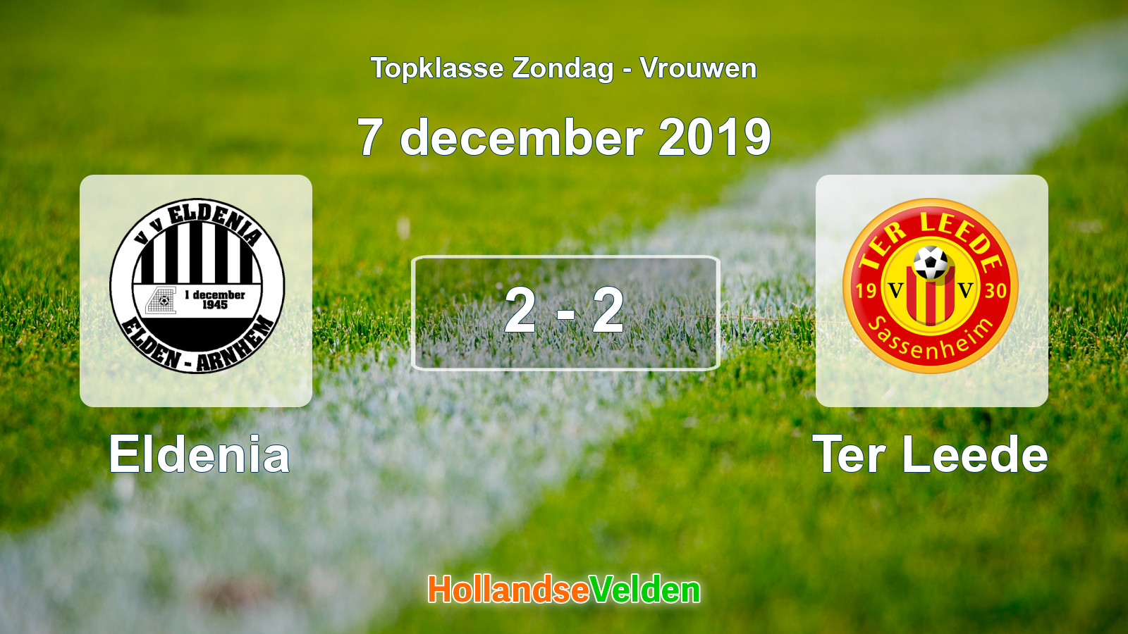 Gespeelde wedstrijd: Eldenia - Ter Leede 2 - 2 (7 december 2019)