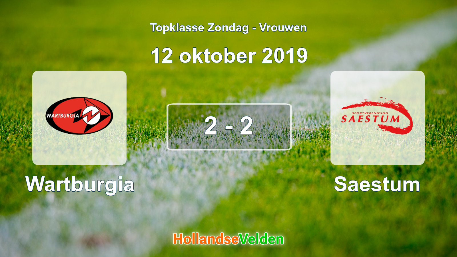 Gespeelde wedstrijd: Wartburgia - Saestum 2 - 2 (12 oktober 2019)