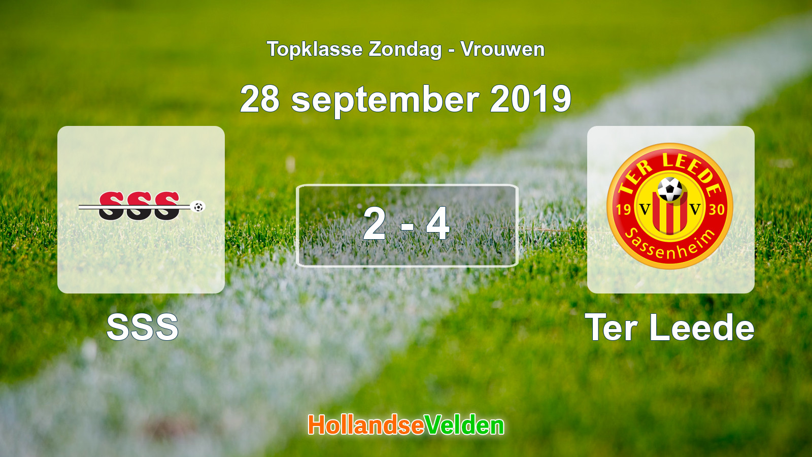 Gespeelde wedstrijd: SSS - Ter Leede 2 - 4 (28 september 2019)