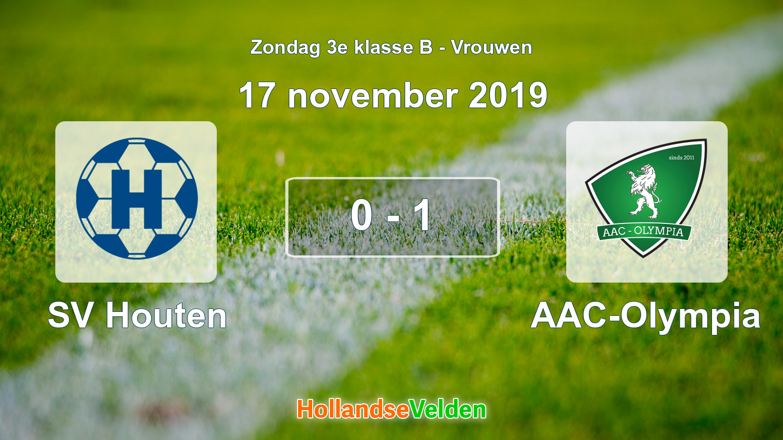 Gespeelde wedstrijd: SV Houten - AAC-Olympia 0 - 1 (17 november 2019)