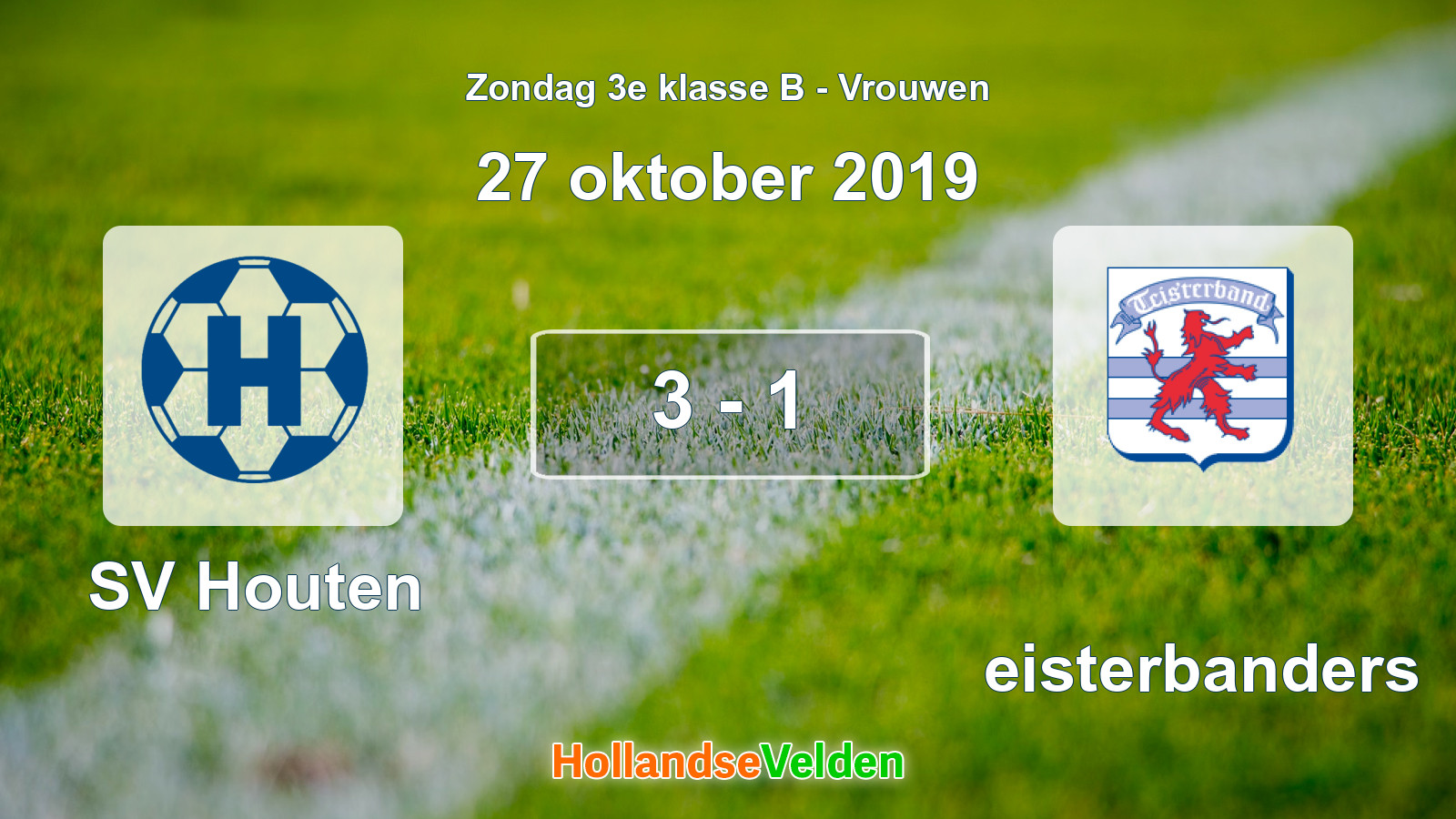 Gespeelde wedstrijd: SV Houten - Teisterbanders 3 - 1 (27 oktober 2019)