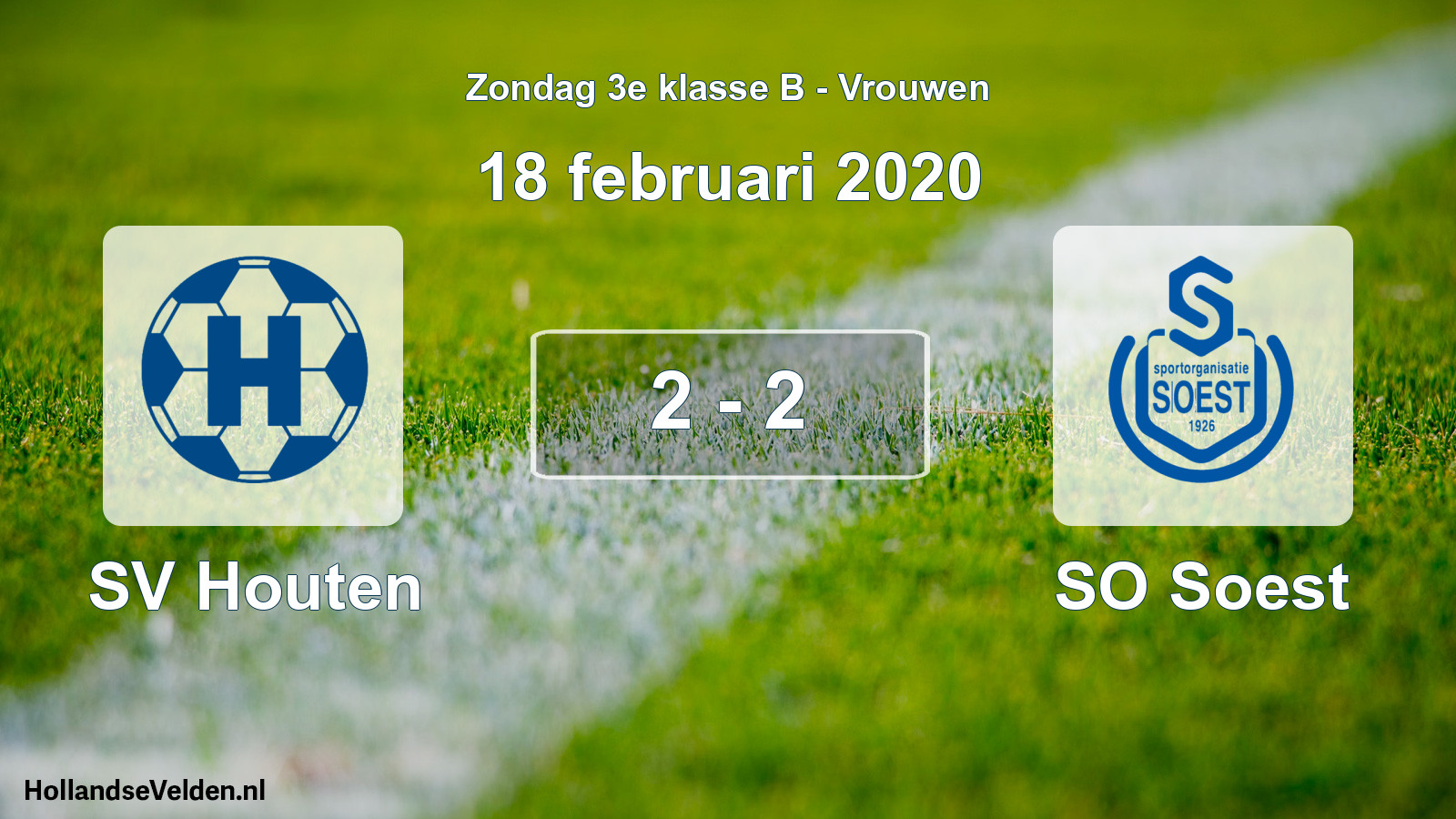 Gespeelde wedstrijd: SV Houten - SO Soest 2 - 2 (18 februari 2020)