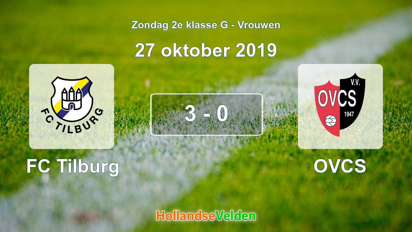 Gespeelde wedstrijd: FC Tilburg - OVCS 3 - 0 (27 oktober 2019)