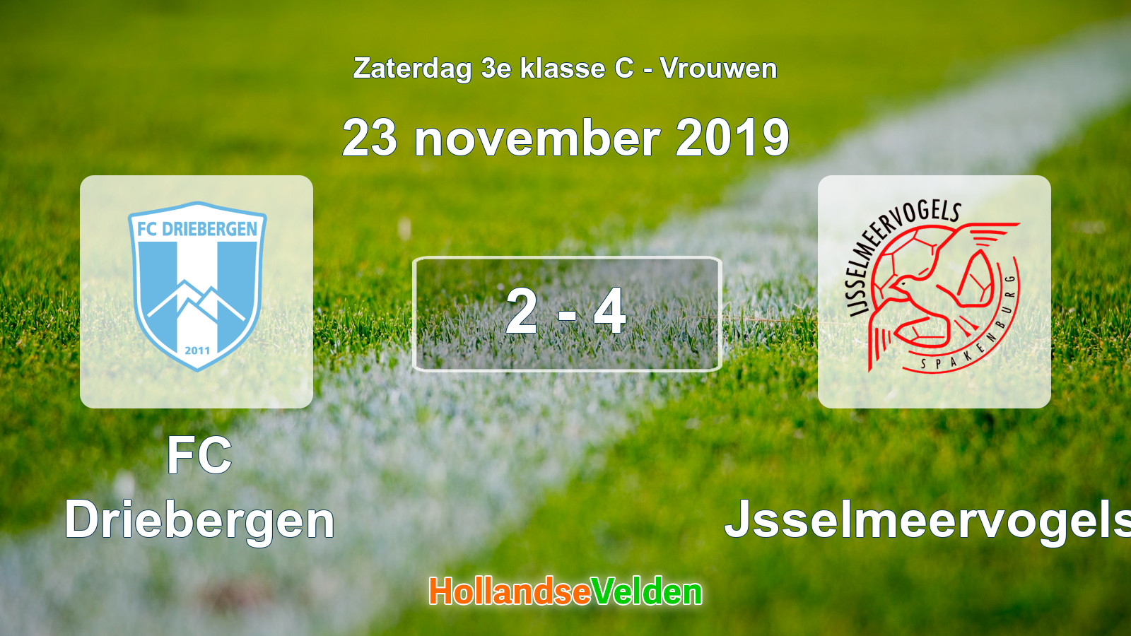 Gespeelde wedstrijd: FC Driebergen - IJsselmeervogels 2 - 4 (23 november 2019)