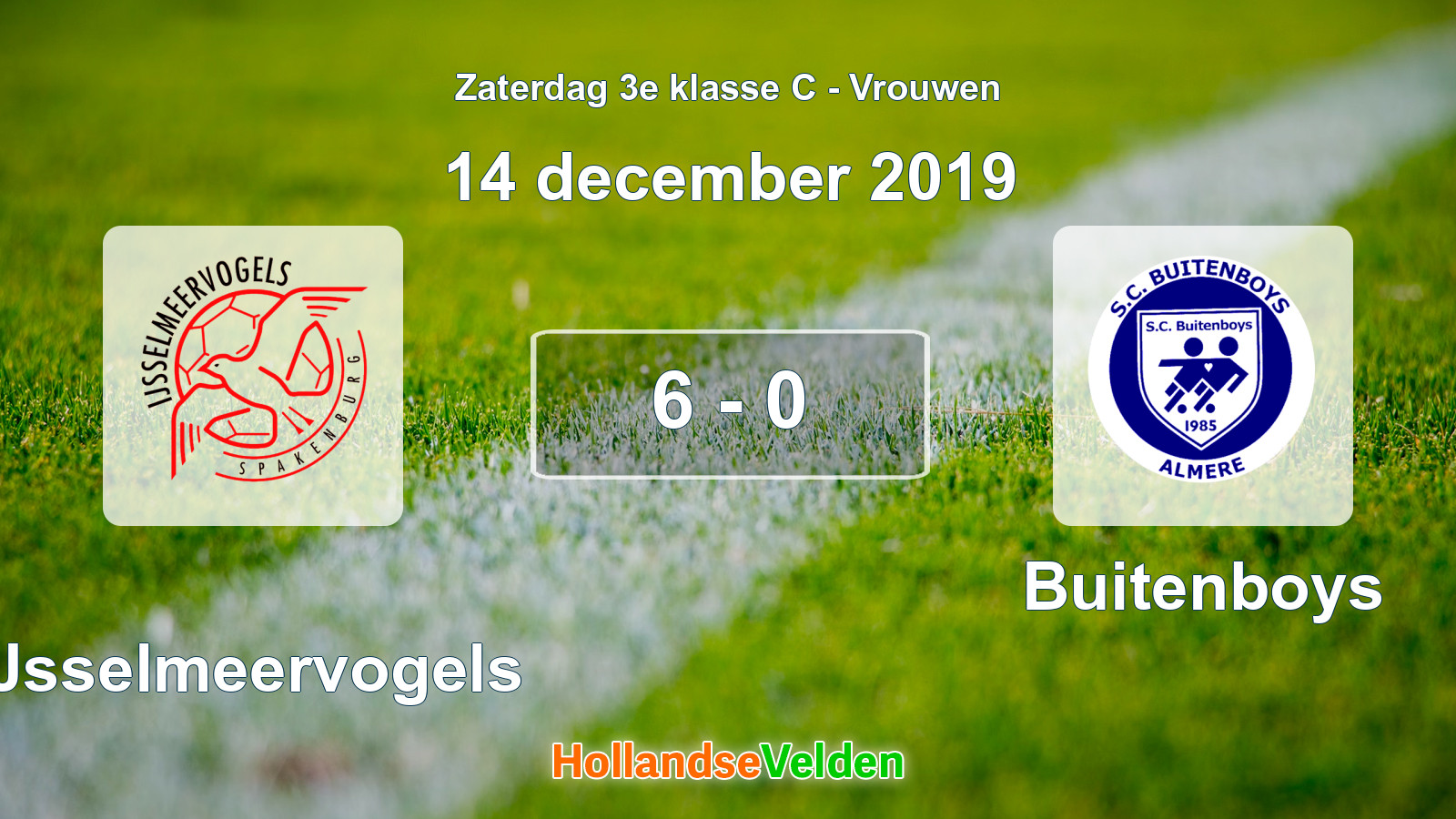 Gespeelde wedstrijd: IJsselmeervogels - Buitenboys 6 - 0 (14 december 2019)
