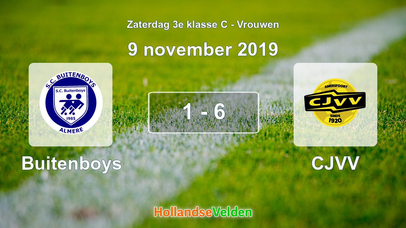 Gespeelde wedstrijd: Buitenboys - CJVV 1 - 6 (9 november 2019)
