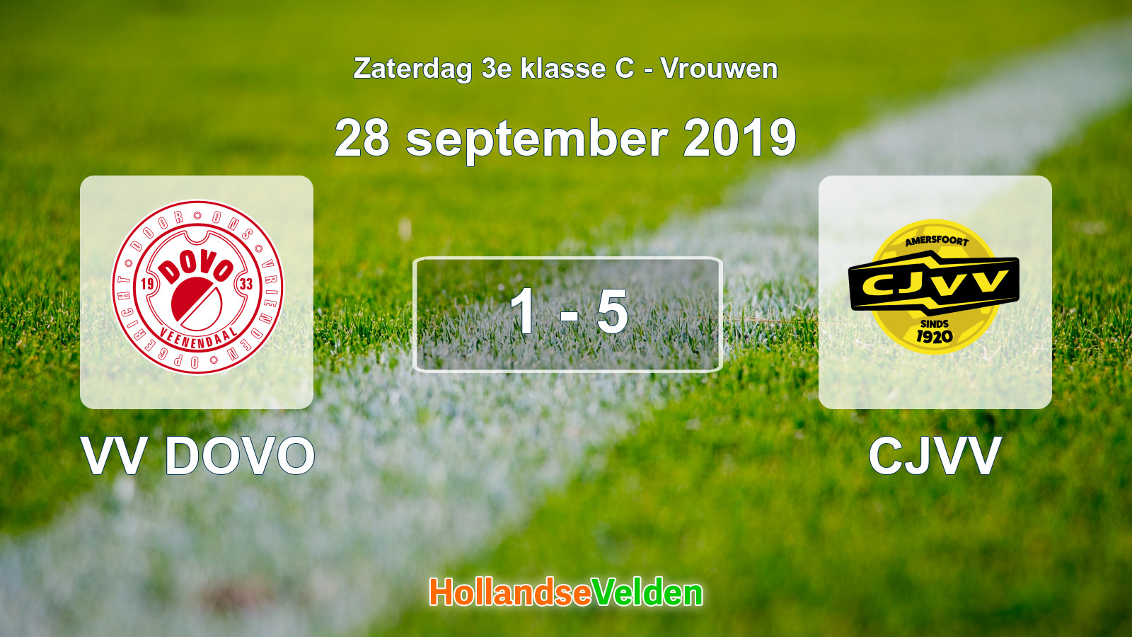 Gespeelde wedstrijd: VV DOVO - CJVV 1 - 5 (28 september 2019)