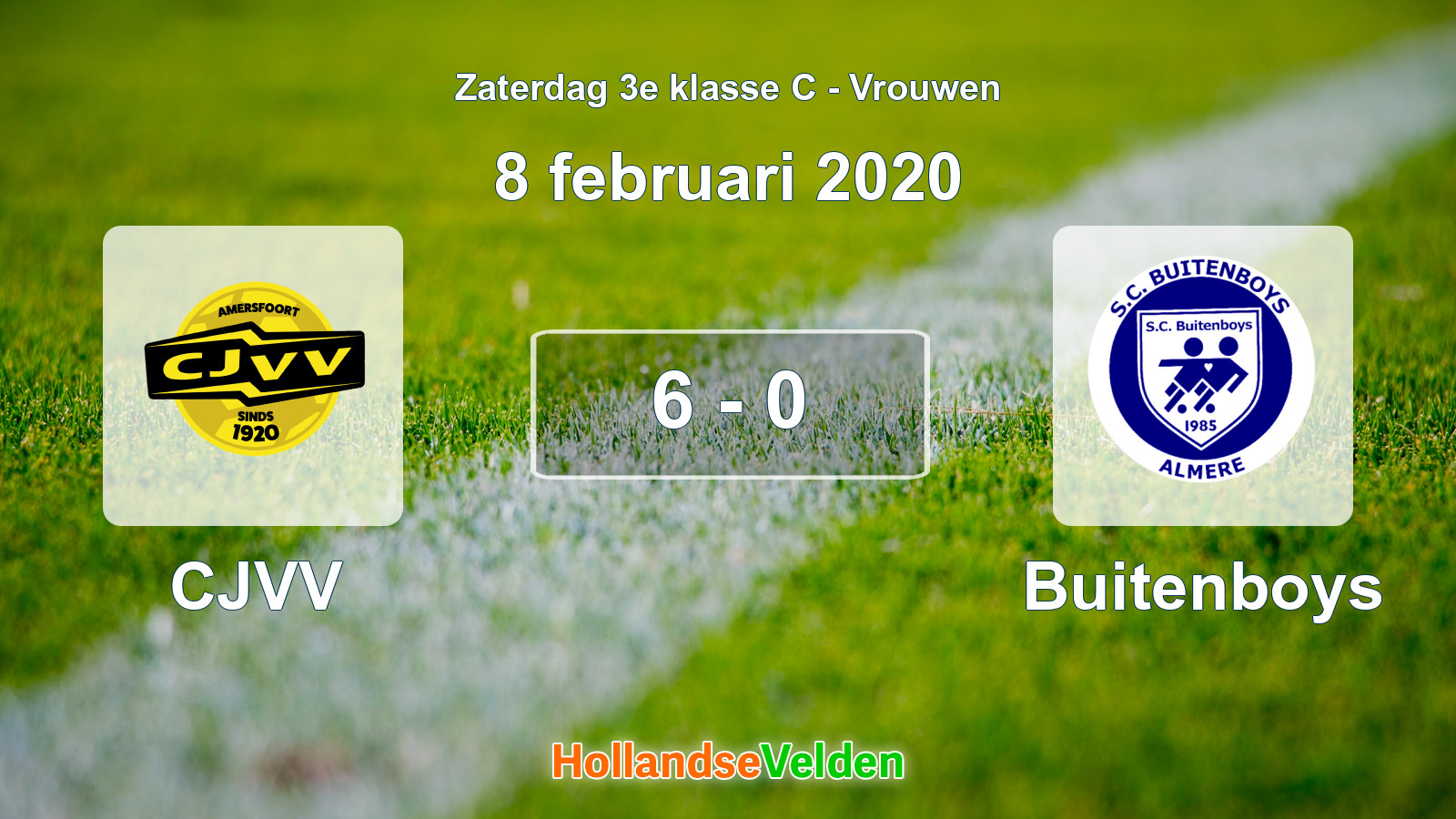Gespeelde wedstrijd: CJVV - Buitenboys 6 - 0 (8 februari 2020)