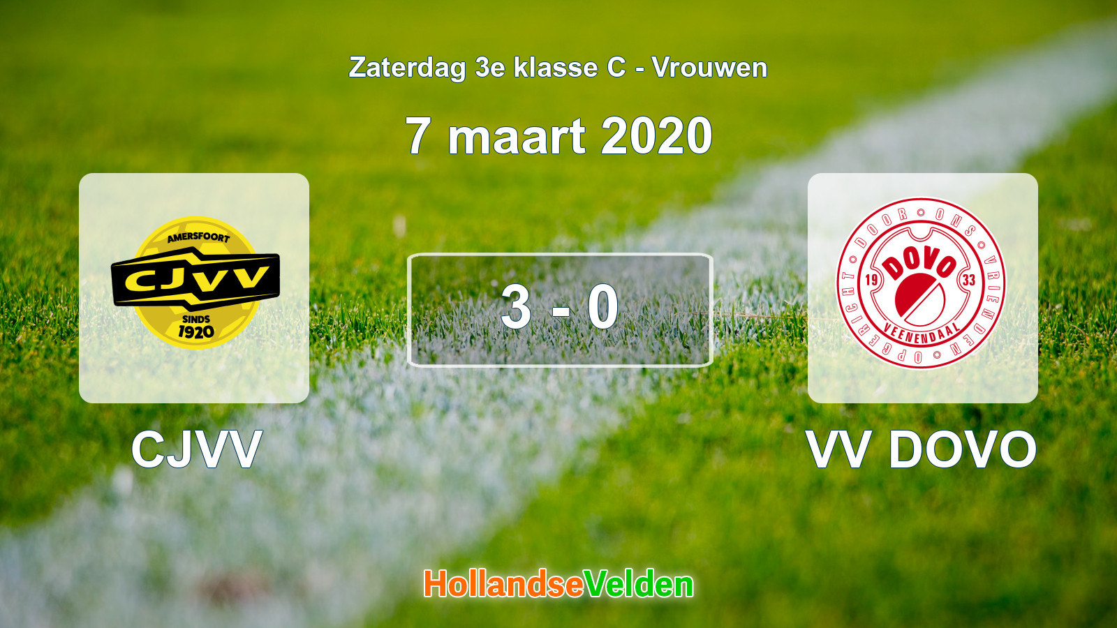 Gespeelde wedstrijd: CJVV - VV DOVO 3 - 0 (7 maart 2020)