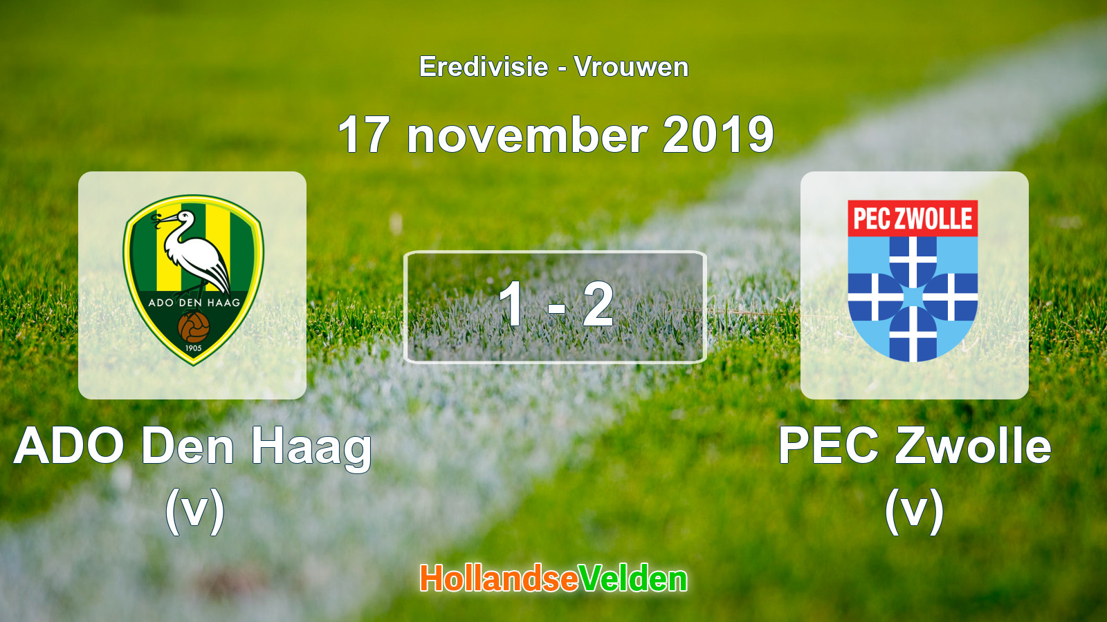 Gespeelde wedstrijd: ADO Den Haag (v) - PEC Zwolle (v) 1 - 2 (17 november 2019)