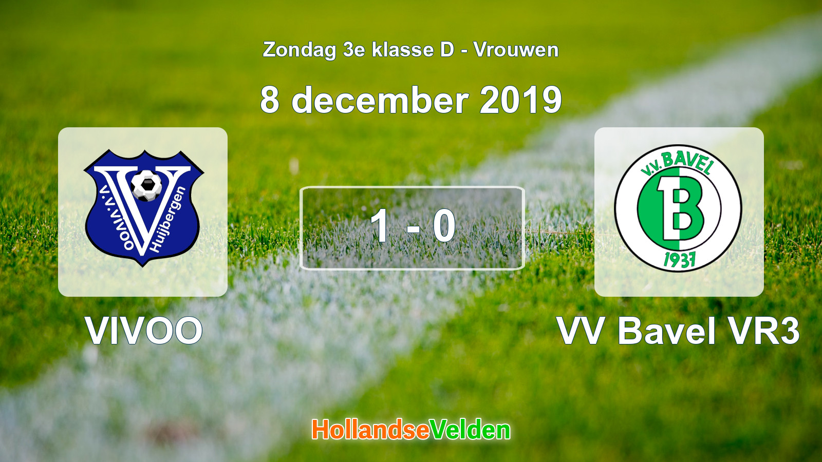 Gespeelde wedstrijd: VIVOO - VV Bavel VR3 1 - 0 (8 december 2019)
