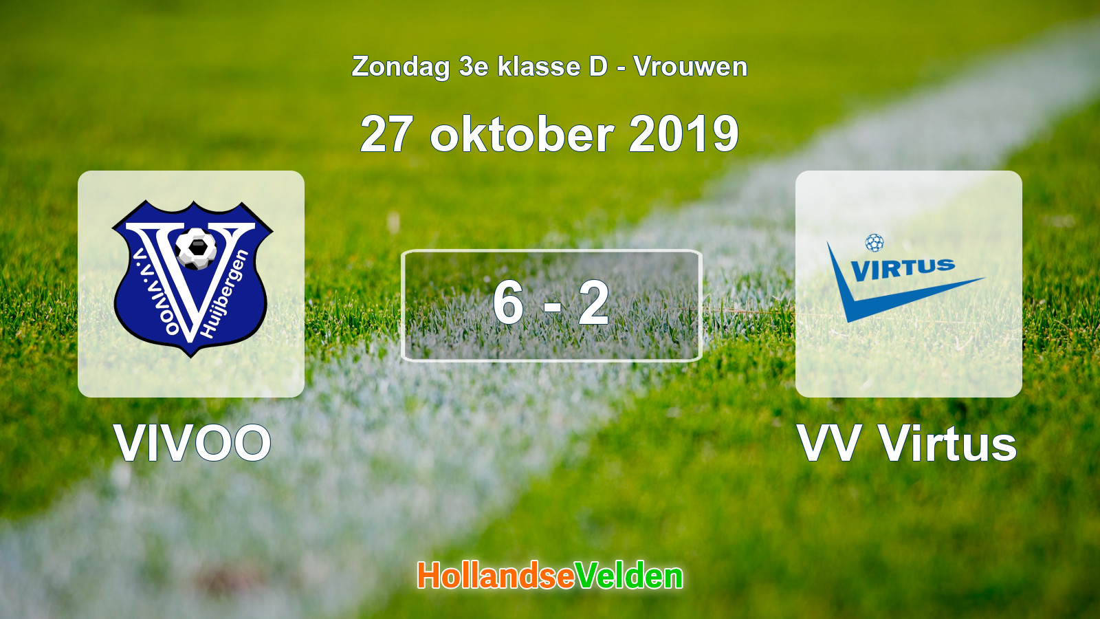 Gespeelde wedstrijd: VIVOO - VV Virtus 6 - 2 (27 oktober 2019)