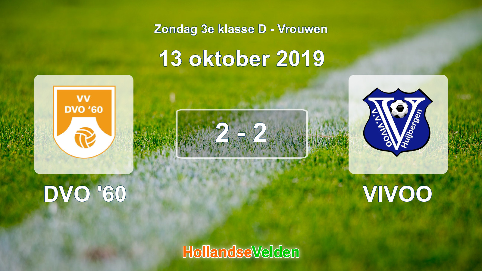 Gespeelde wedstrijd: DVO '60 - VIVOO 2 - 2 (13 oktober 2019)