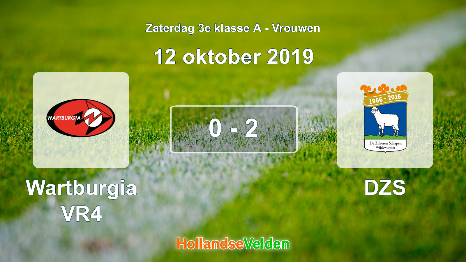 Gespeelde wedstrijd: Wartburgia VR4 - DZS 0 - 2 (12 oktober 2019)